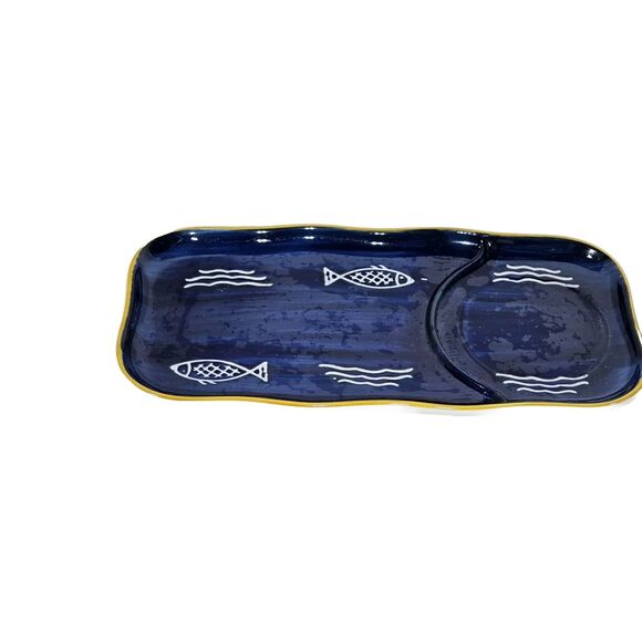 Jusalpha Bowl Set Breakfast Individualized Creative Fish Pattern Ceramic - Picture 2 of 5